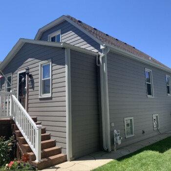 Siding Windows Chicago Cape Cod Gray Blue Color